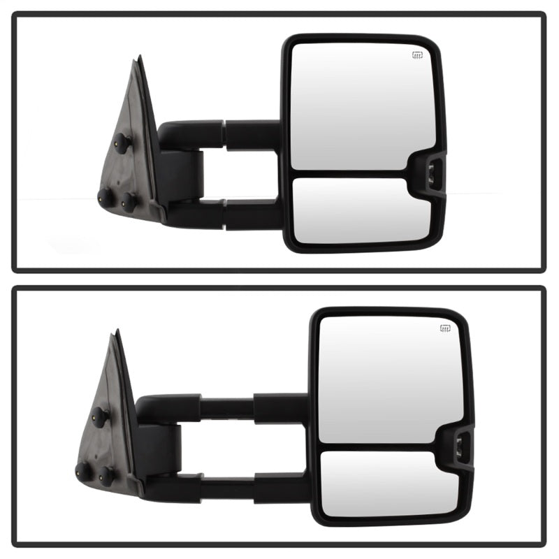 Load image into Gallery viewer, xTune Chevy Silverado 03-06 G2 Heated Smoke LED Signal Telescoping Mirrors MIR-CS03S-G2-PWH-SM-SET
