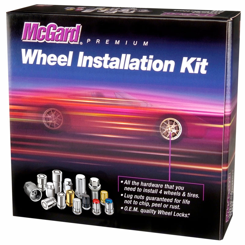 Load image into Gallery viewer, McGard 5 Lug Hex Install Kit w/Locks (Cone Seat Nut / Bulge) M12X1.5 / 3/4 Hex / 1.45in L - Chrome
