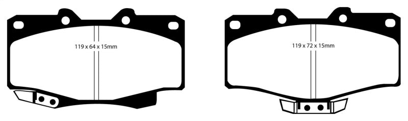 Load image into Gallery viewer, EBC 90-91 Toyota 4 Runner 2.4 Greenstuff Front Brake Pads
