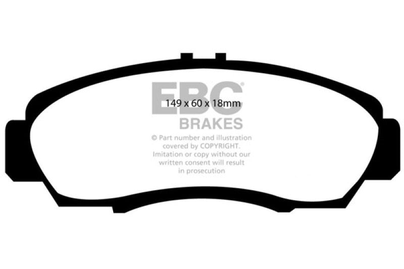 Load image into Gallery viewer, EBC 01-03 Acura CL 3.2 Yellowstuff Front Brake Pads
