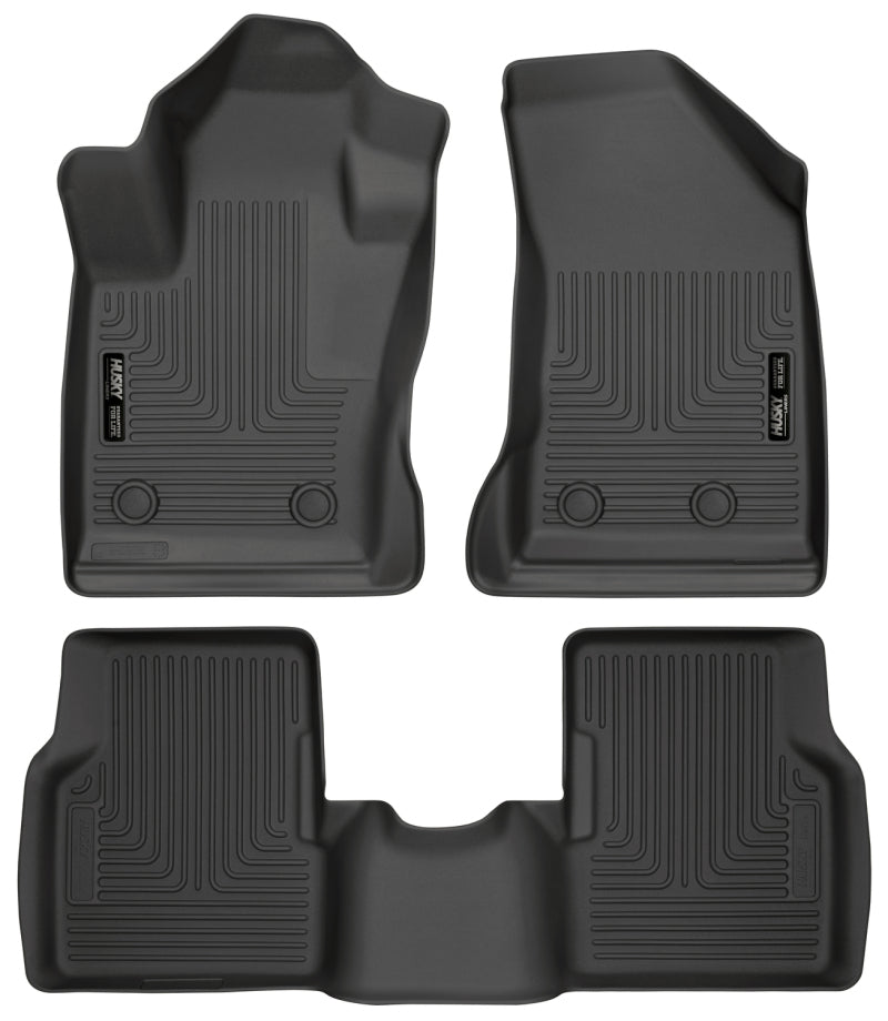 Load image into Gallery viewer, Husky Liners 2017 Jeep Compass Weatherbeater Black Front &amp; 2nd Seat Floor Liners
