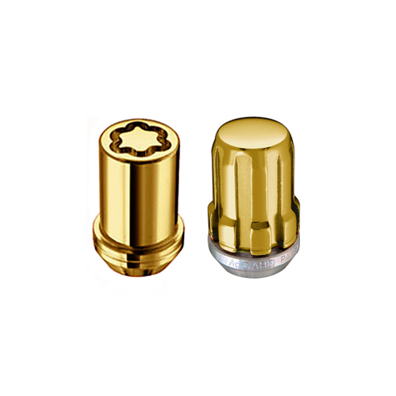 Load image into Gallery viewer, McGard SplineDrive Tuner 5 Lug Install Kit w/Locks &amp; Tool (Cone) M12X1.25 / 13/16 Hex - Gold
