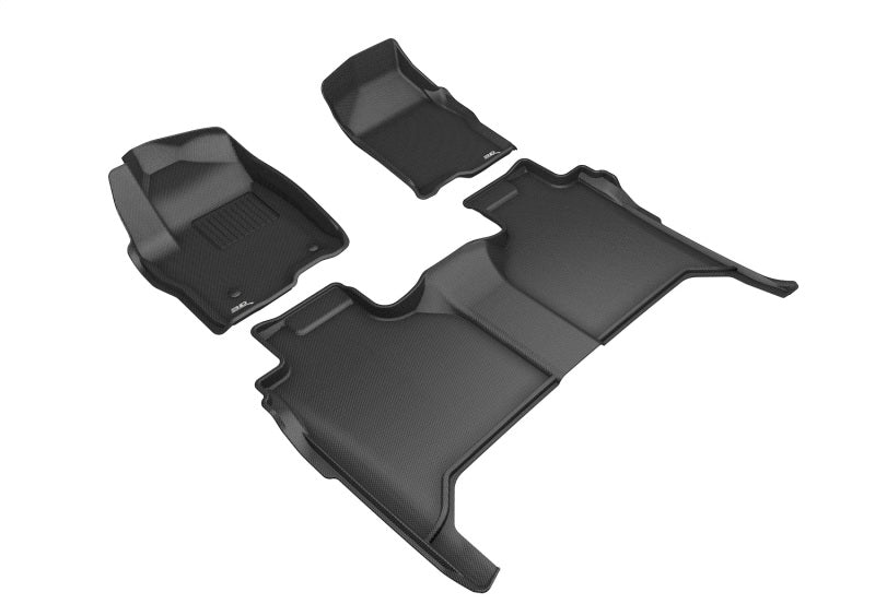 Load image into Gallery viewer, 3D MAXpider 2019-2020 Chevrolet Silverado 1500 Kagu 1st &amp; 2nd Row Floormats - Black
