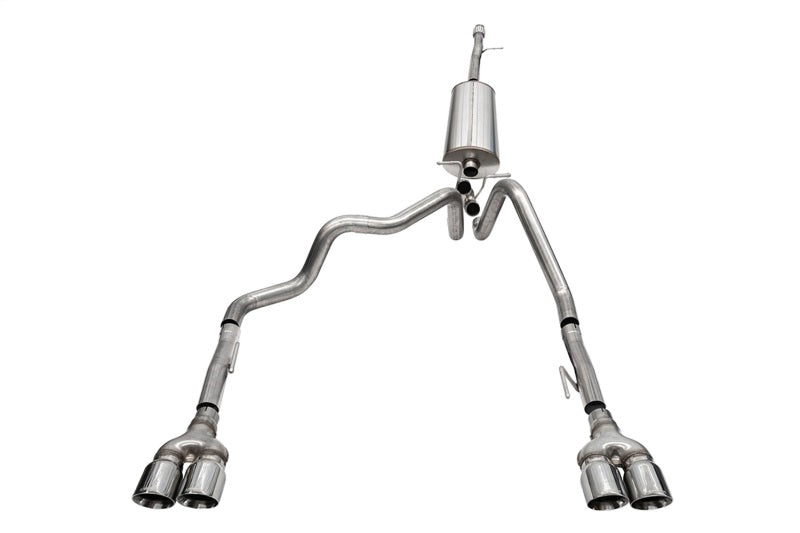 Load image into Gallery viewer, Corsa 19-23 Chevrolet Silverado 1500 Cat-Back Dual Rear Exit with Twin 4in Polished Pro-Series Tips
