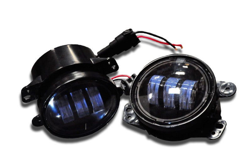 Load image into Gallery viewer, DV8 Offroad 07-18 Jeep Wrangler JK 4in 30W LED Replacement Fog Lights
