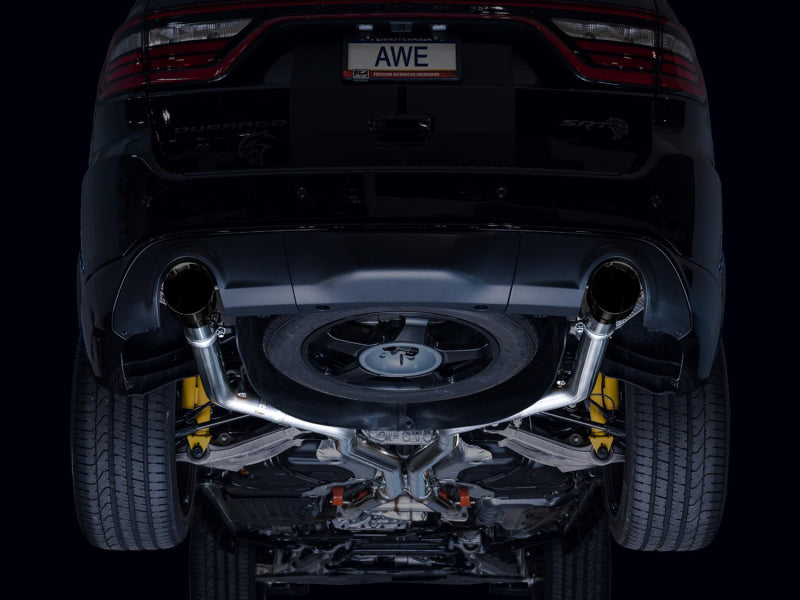 Load image into Gallery viewer, AWE Tuning 18-23 Dodge Durango SRT &amp; Hellcat Track Edition Exhaust - Diamond Black Tips
