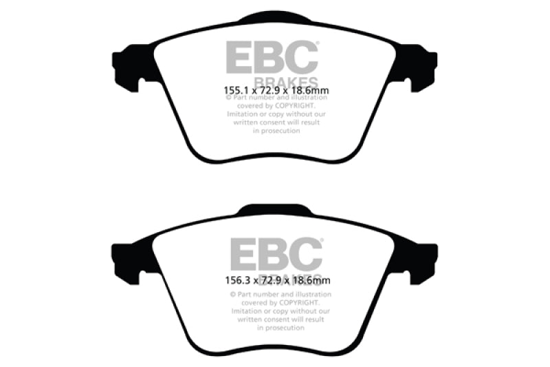Load image into Gallery viewer, EBC 07-13 Mazda 3 2.3 Turbo Redstuff Front Brake Pads
