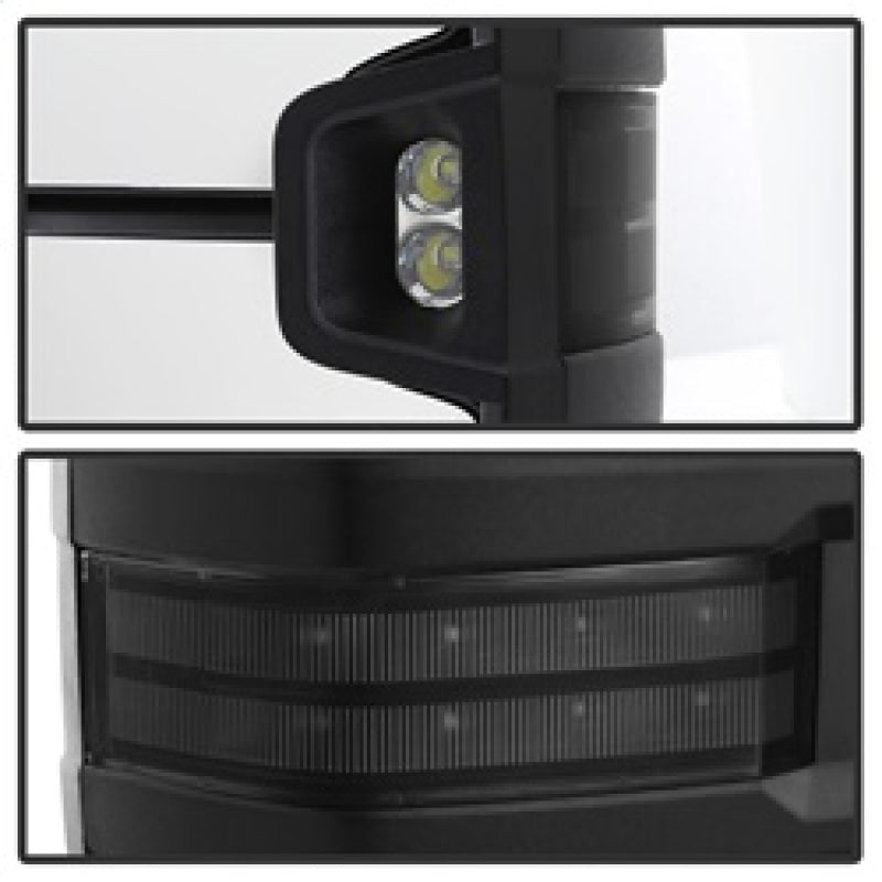 Load image into Gallery viewer, xTune Chevy Silverado 03-06 G2 Heated Smoke LED Signal Telescoping Mirrors MIR-CS03S-G2-PWH-SM-SET
