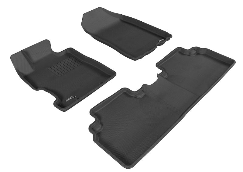 Load image into Gallery viewer, 3D MAXpider 2006-2011 Honda Civic Sedan Kagu 1st &amp; 2nd Row Floormat - Black
