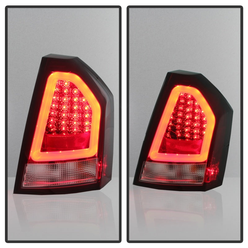 Load image into Gallery viewer, Spyder Chrysler 300C 08-10 V2 Light Bar LED Tail Lights - Red Clear ALT-YD-C308V2-LED-RC
