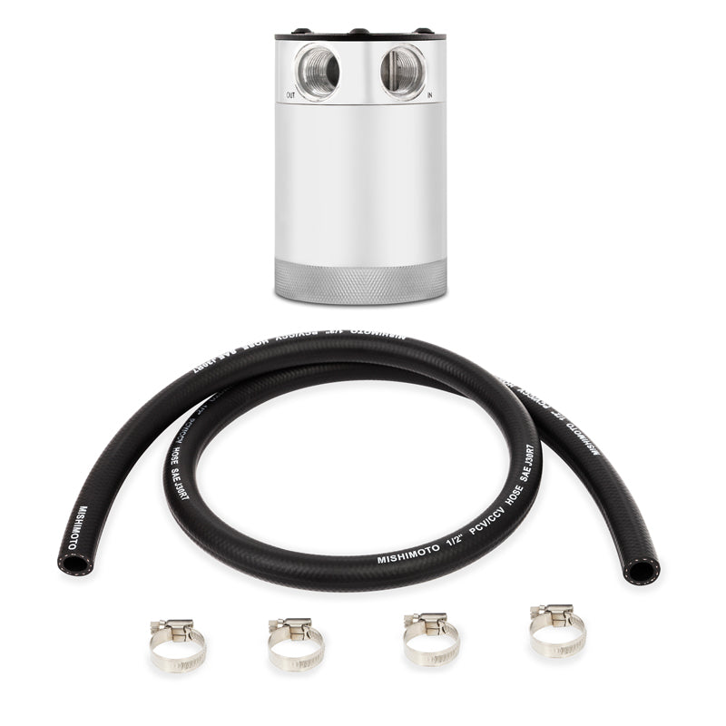 Load image into Gallery viewer, Mishimoto Compact Baffled Oil Catch Can - 2-Port - Polished
