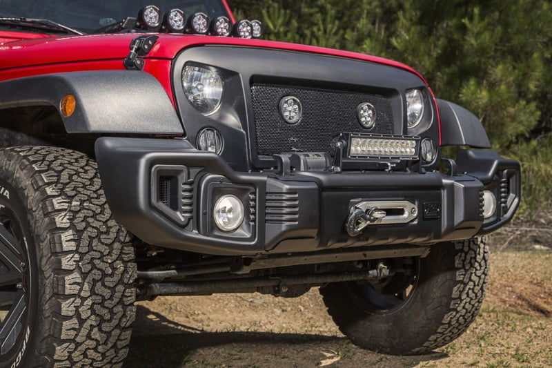 Load image into Gallery viewer, Rugged Ridge Spartacus Front Bumper Black 07-18 Jeep Wrangler
