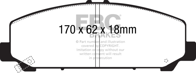 Load image into Gallery viewer, EBC 06-07 Infiniti QX56 5.6 (Akebono) Yellowstuff Front Brake Pads

