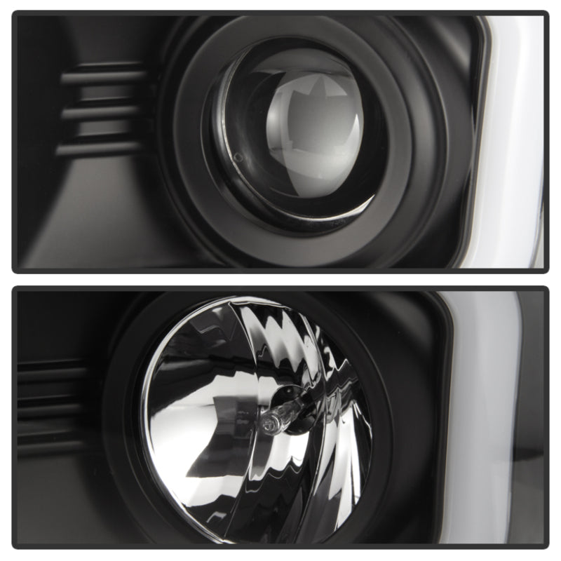 Load image into Gallery viewer, Spyder Chevy Silverado 1500 14-16 Projector Headlights Light Bar DRL Blk PRO-YD-CS14-LBDRL-BK
