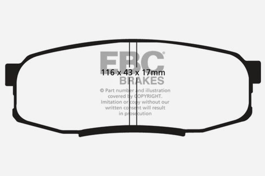 EBC 08+ Lexus LX570 5.7 Extra Duty Rear Brake Pads