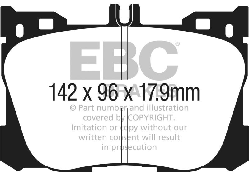 Load image into Gallery viewer, EBC 2017+ Mercedes-Benz E300 (W213) 2.0L Turbo Yellowstuff Front Brake Pads
