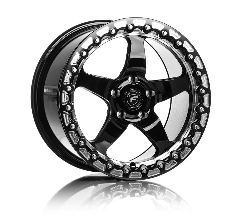 Load image into Gallery viewer, Forgestar D5 Beadlock 17x10 / 5x120 BP / ET45 / 7.3in BS Gloss Black Wheel
