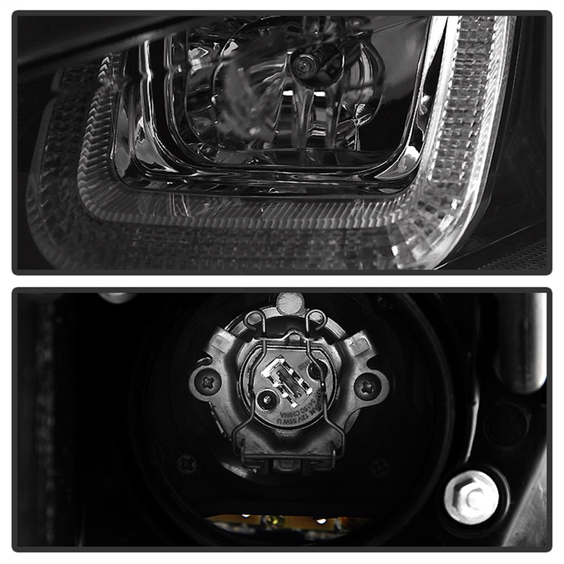 Load image into Gallery viewer, Spyder Volkswagen Golf VII 14-16 Projector Headlights DRL LED Blk Stripe Blk PRO-YD-VG15-BLK-DRL-BK
