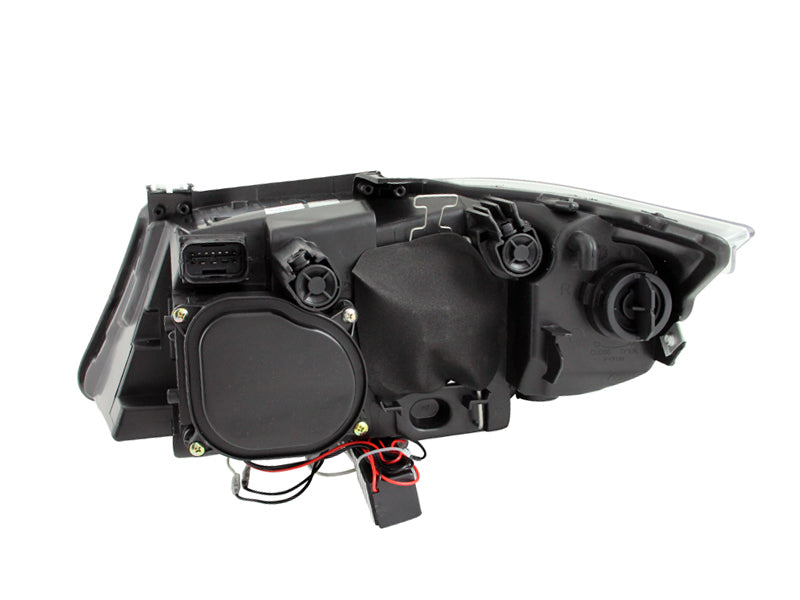Load image into Gallery viewer, ANZO 2006-2008 BMW 3 Series E90-E91 Projector Headlights w/ Halo w/ LED Bar Black (CCFL)
