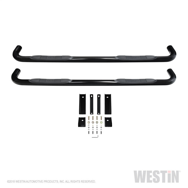 Load image into Gallery viewer, Westin 2019 Chevrolet Silverado/Sierra 1500 Crew Cab E-Series 3 Nerf Step Bars - Black
