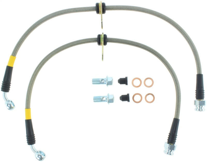 Load image into Gallery viewer, StopTech 94-01 Integra / 99-00 Civic Si w/Rear Disc Brakes Rear SS Brake Lines
