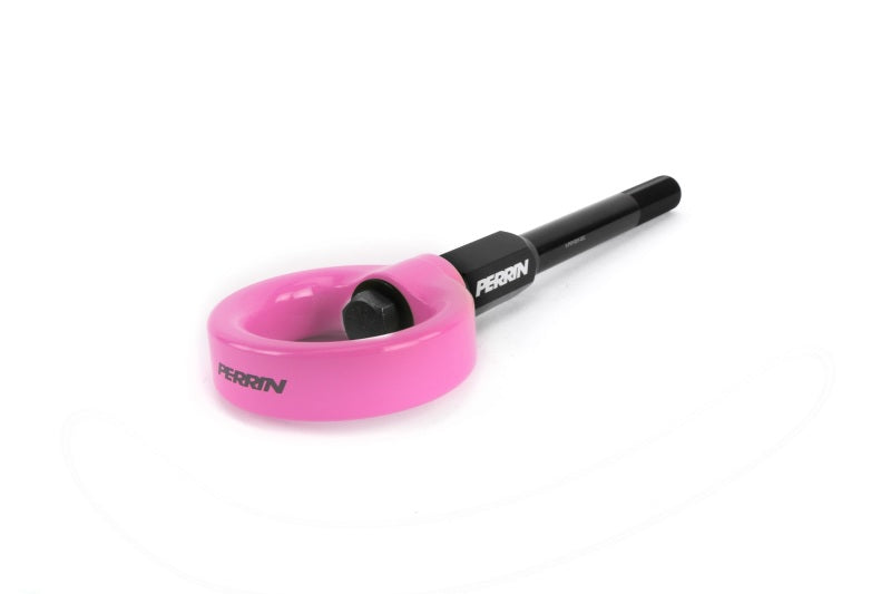 Load image into Gallery viewer, Perrin 02-07 Subaru WRX/STI Tow Hook Kit (Front) - Hyper Pink
