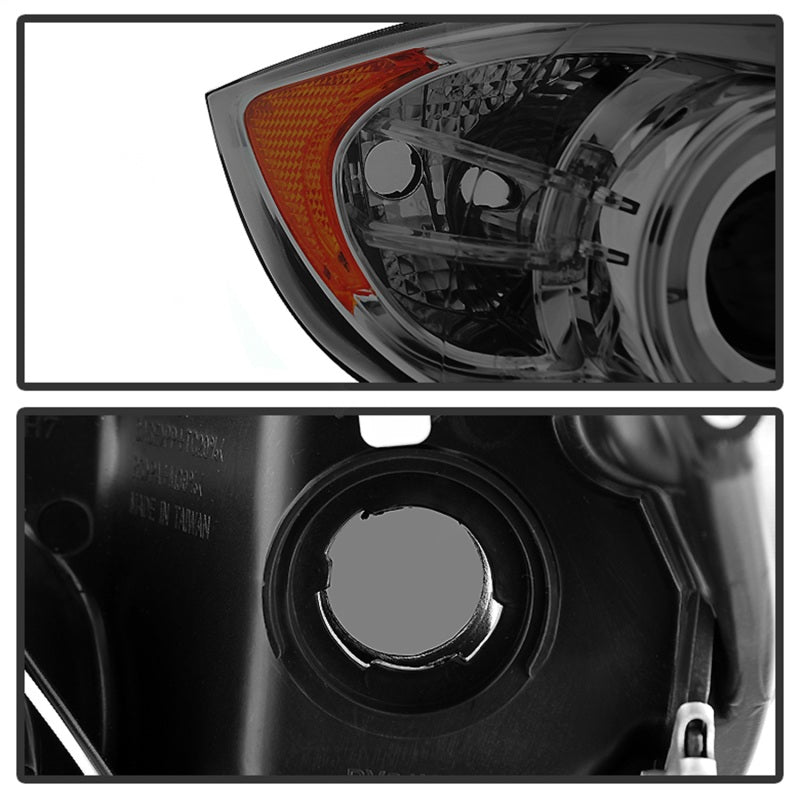 Load image into Gallery viewer, Spyder BMW E90 3-Series 06-08 (4 dr) Proj LED Halo Amber Reflctr Rplc Bulb Smke PRO-YD-BMWE9005-AM-S
