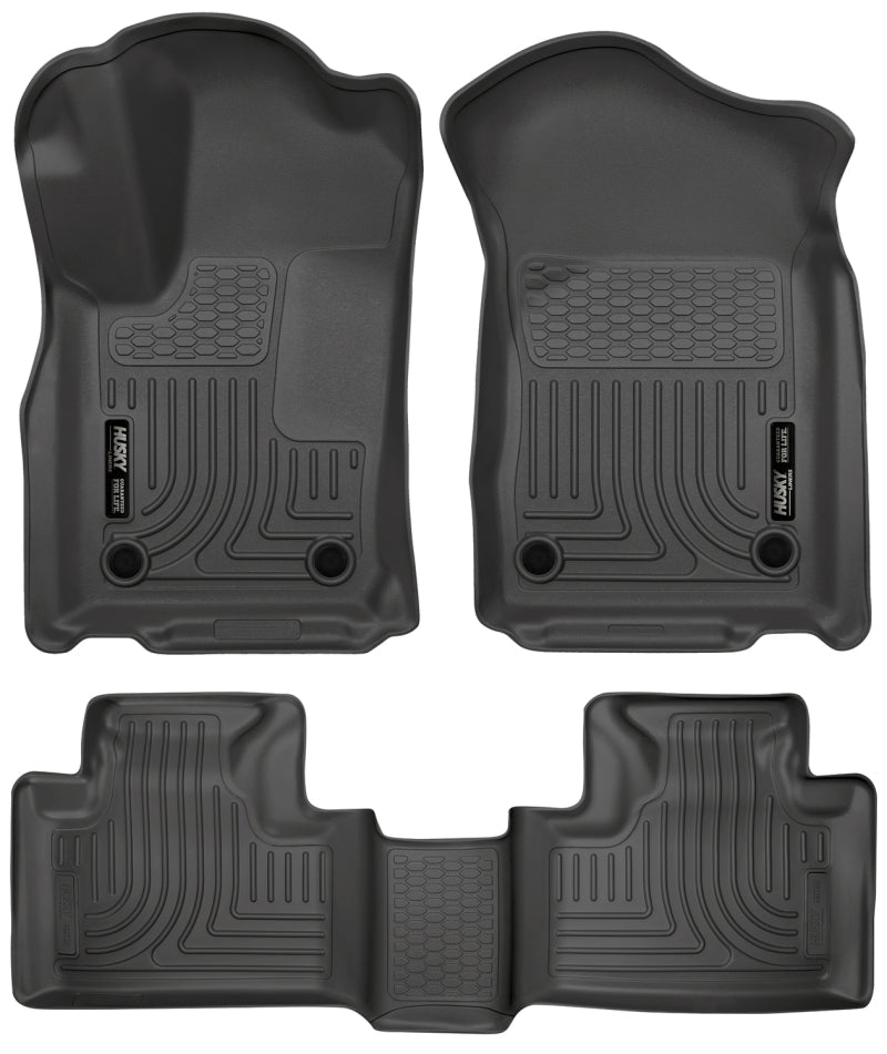 Load image into Gallery viewer, Husky Liners 16 Dodge Durango/Jeep Grand Cherokee Weatherbeater Black Front &amp; 2nd Seat Floor Liners
