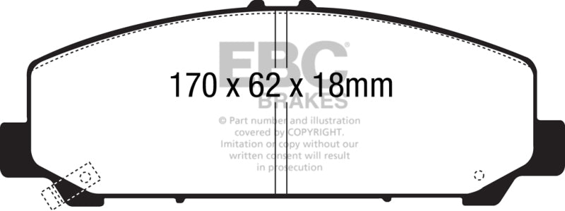 Load image into Gallery viewer, EBC 06-07 Infiniti QX56 5.6 (Akebono) Greenstuff Front Brake Pads
