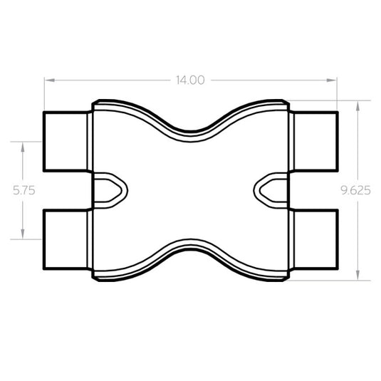 MagnaFlow Smooth Trans X 3/3 X 14 SS
