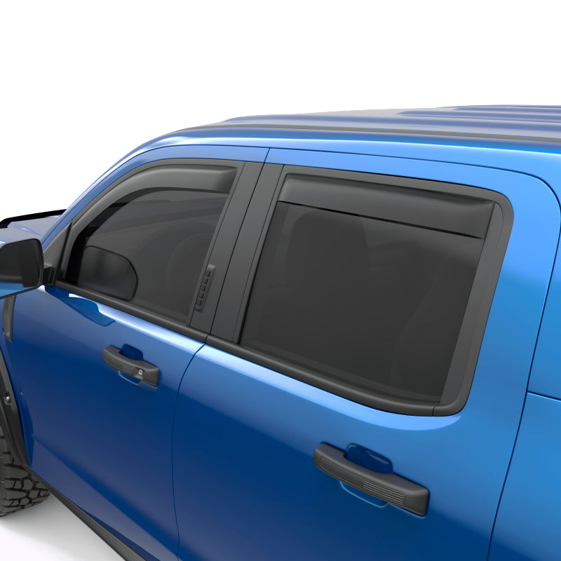 Load image into Gallery viewer, EGR 2022+ Ford Maverick In Channel Window Visors Front/Rear Set - Matte Black Crew Cab

