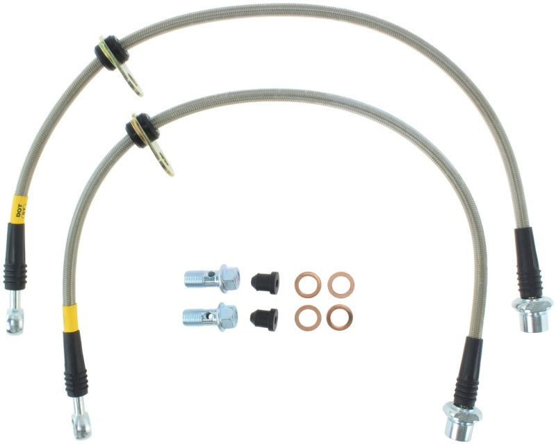 Load image into Gallery viewer, StopTech 92-01 Toyota Camry Stainless Steel Rear Brake Lines
