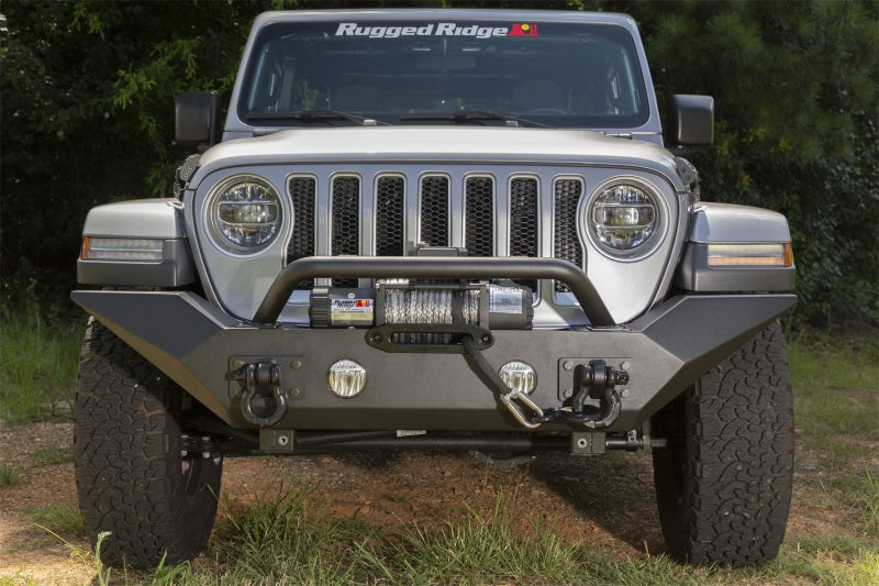 Load image into Gallery viewer, Rugged Ridge Spartan Front Bumper HCE W/Overrider 18-20 Jeep Wrangler JL/JT
