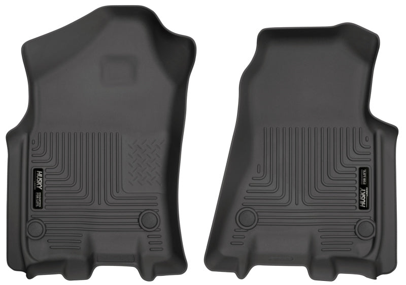 Load image into Gallery viewer, Husky Liners 2019 Ram 1500 Crew Cab WeatherBeater Black Front Row Floor Liners
