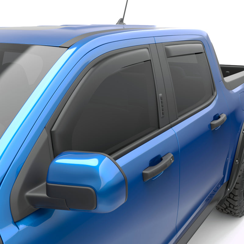 Load image into Gallery viewer, EGR 2022+ Ford Maverick In Channel Window Visors Front/Rear Set - Matte Black Crew Cab
