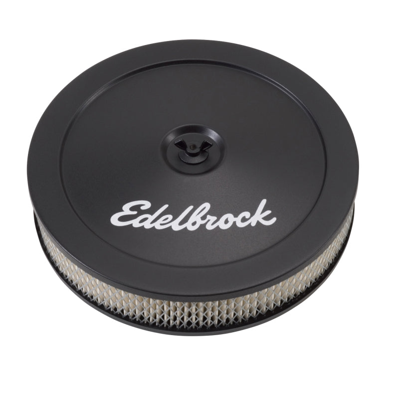 Load image into Gallery viewer, Edelbrock Air Cleaner Pro-Flo Series Round Steel Top Paper Element 10In Dia X 3 5In Black
