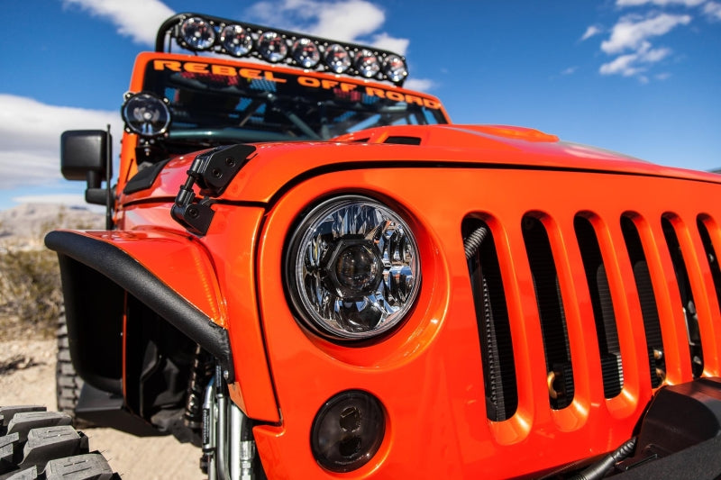 Load image into Gallery viewer, KC HiLiTES 07-18 Jeep JK (Not for Rubicon/Sahara) 7in. Gravity LED Pro DOT Headlight (Pair Pack Sys)
