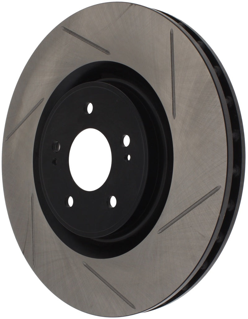 Load image into Gallery viewer, StopTech Power Slot 08-09 Evo 10 Slotted Left Front Rotor
