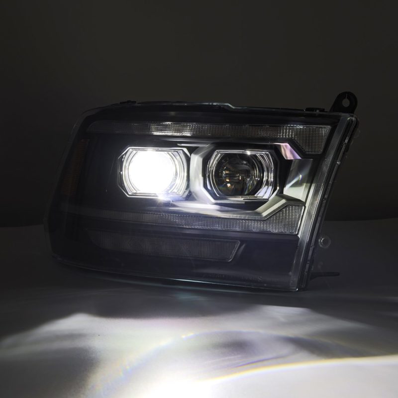 Load image into Gallery viewer, AlphaRex 09-18 Dodge Ram 2500 LUXX LED Proj Headlights Plank Style Blk w/Activ Light/Seq Signal/DRL
