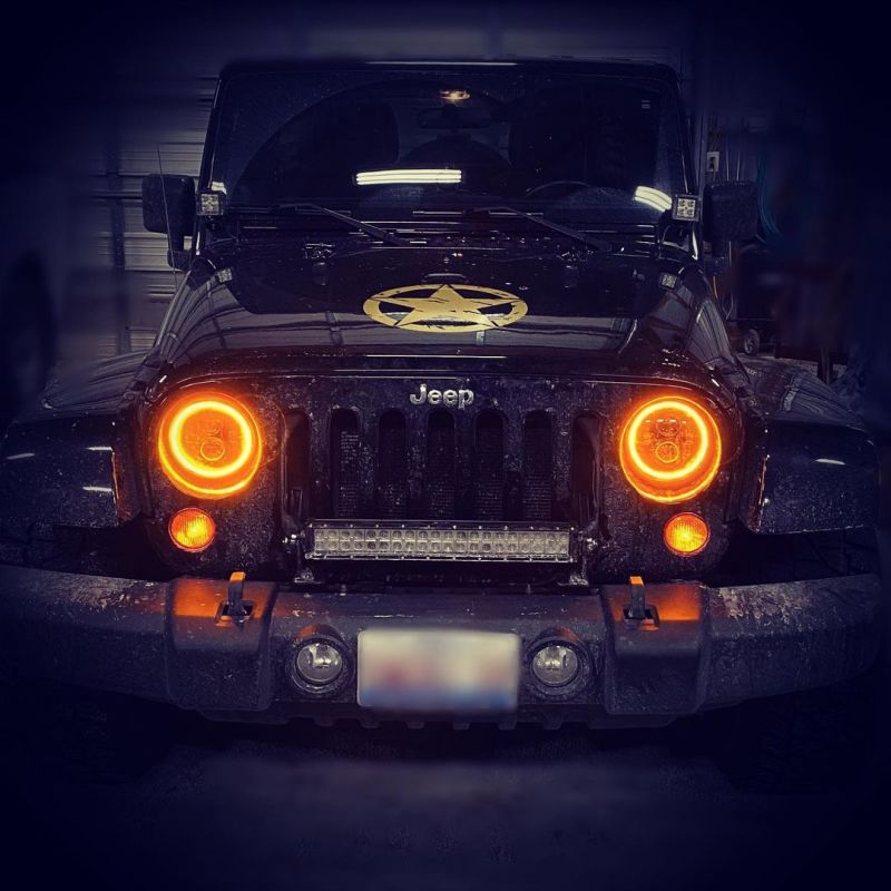 Load image into Gallery viewer, Oracle 07-18 Jeep Wrangler JK Switchback LED Halo Headlights - Amber/White - Switchback
