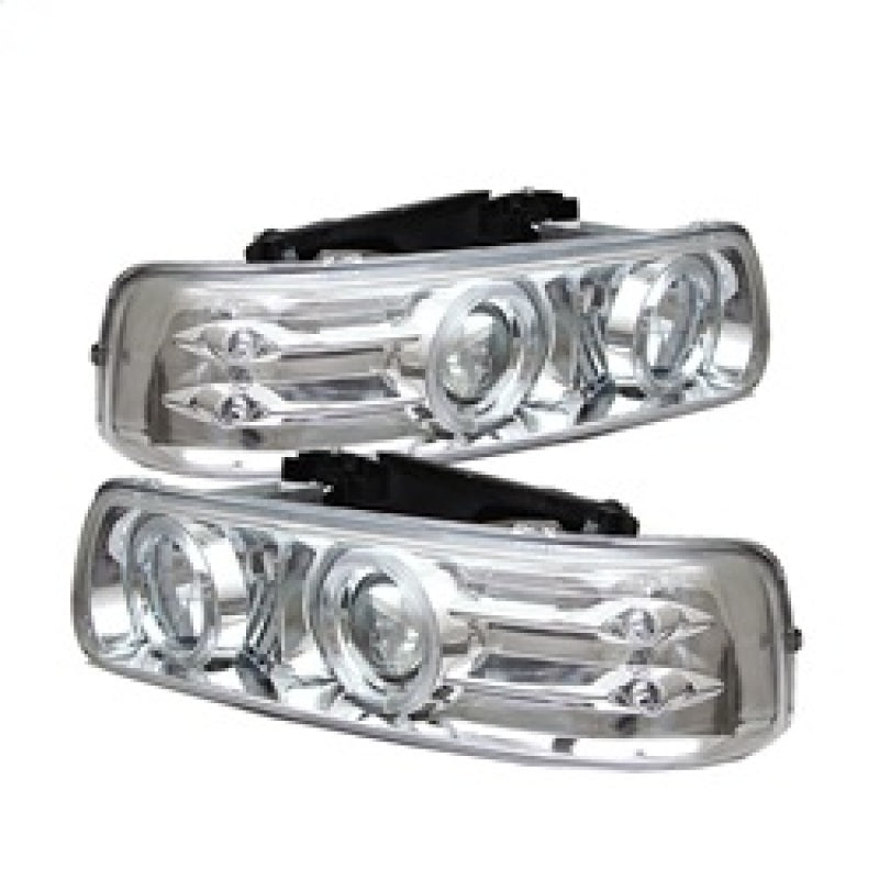 Load image into Gallery viewer, Spyder Chevy Silverado 1500/2500 99-02Projector Headlights LED Halo LED Chrome PRO-YD-CS99-HL-C
