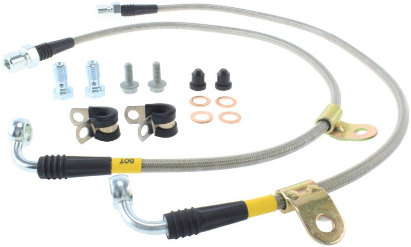 Load image into Gallery viewer, StopTech 05 Chrysler 300C 5.7L V8 w/ Vented Rear Disc Stainless Steel Front Brake Lines
