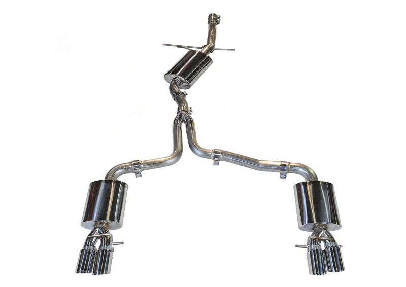 Load image into Gallery viewer, AWE Tuning Audi B8 A4 Touring Edition Exhaust - Quad Tip Polished Silver Tips - Does Not Fit Cabrio
