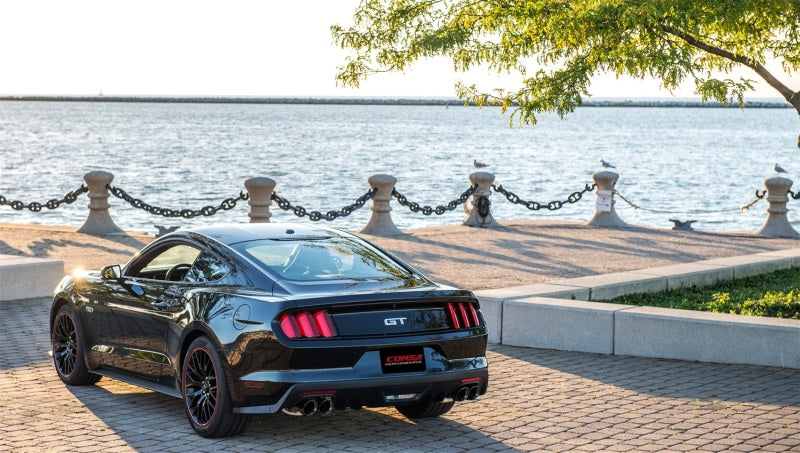 Load image into Gallery viewer, Corsa 15-16 Ford Mustang GT 5.0 3in Cat Back Exhaust Black Quad Tips (Xtreme)
