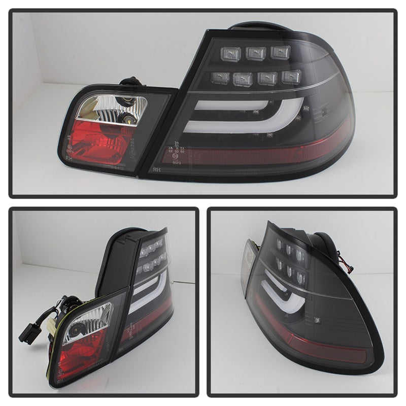 Load image into Gallery viewer, Spyder 04-06 BMW E46 2Dr (Coupe ONLY No Conv.) Lgtbar Styl LED Tail Lghts Blk ALT-YD-BE4604-LBLED-BK
