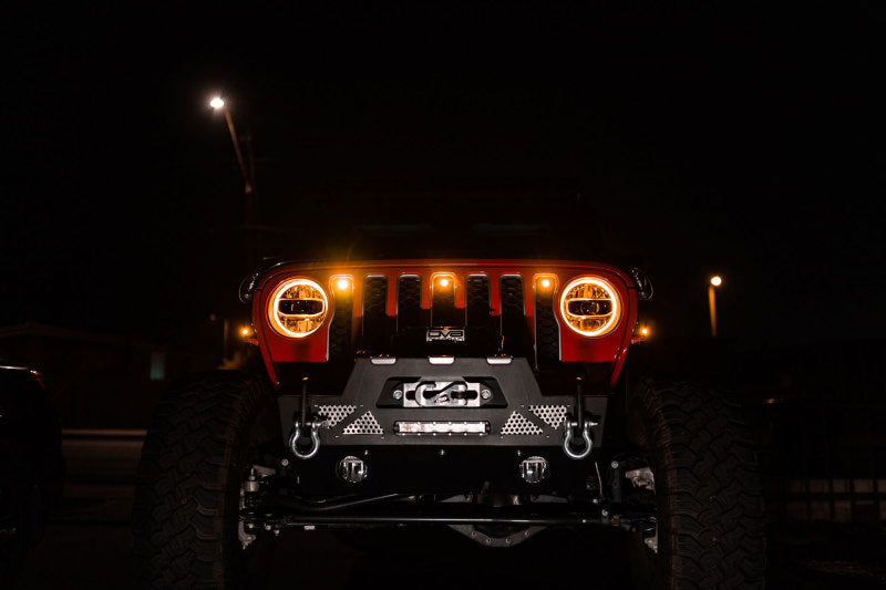 Load image into Gallery viewer, DV8 Offroad 2018+ Jeep JL Grill Amber Marker Lights
