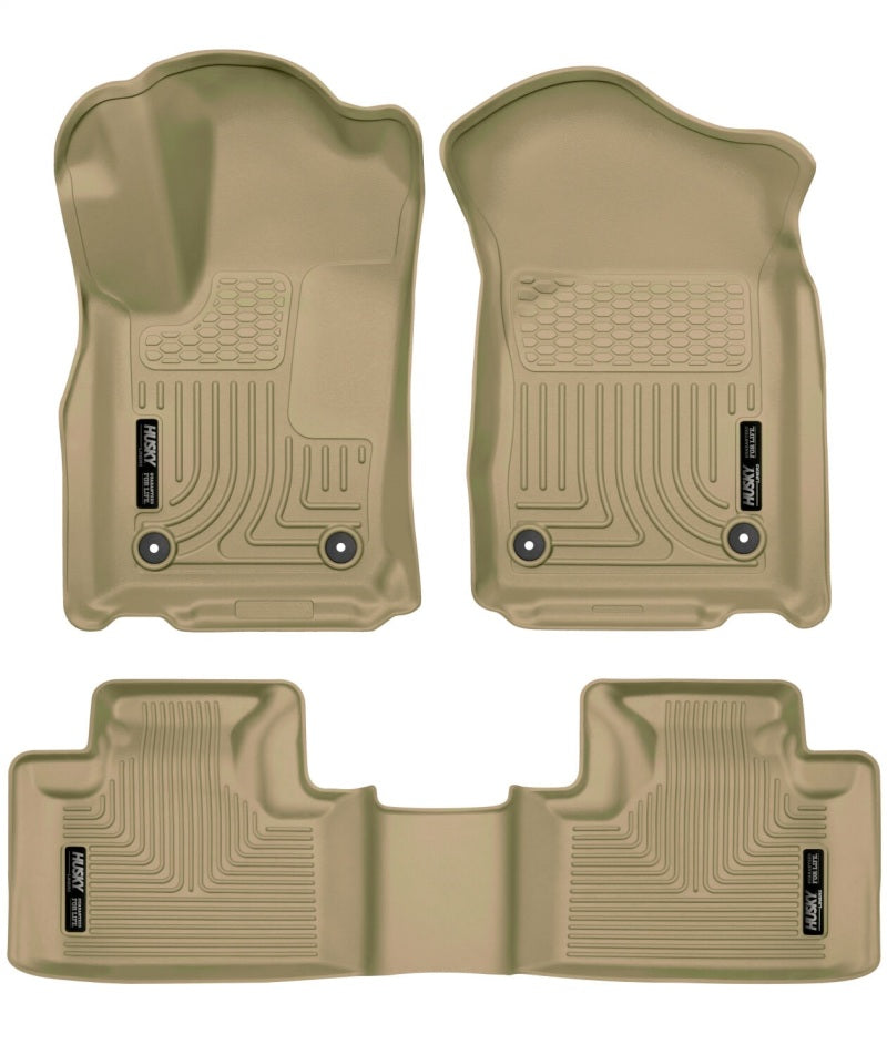 Load image into Gallery viewer, Husky Liners 16-22 Dodge Durango Weatherbeater Tan Front &amp; 2nd Seat Floor Liners

