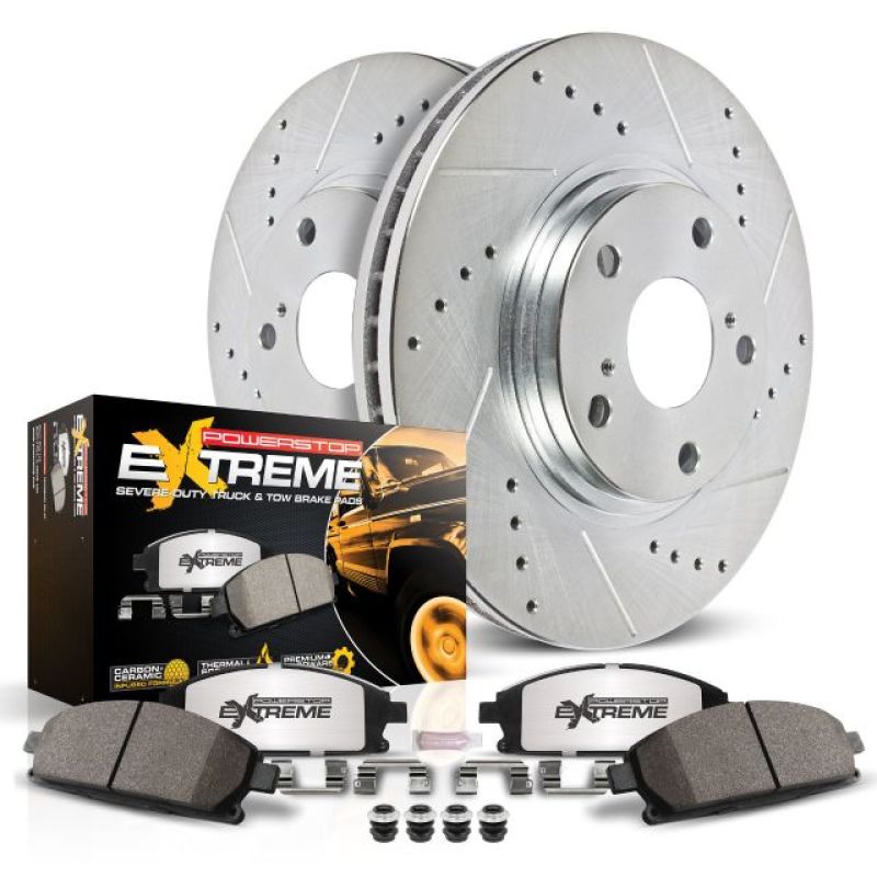 Load image into Gallery viewer, Power Stop 18-19 Jeep Wrangler Rear Z36 Truck &amp; Tow Brake Kit
