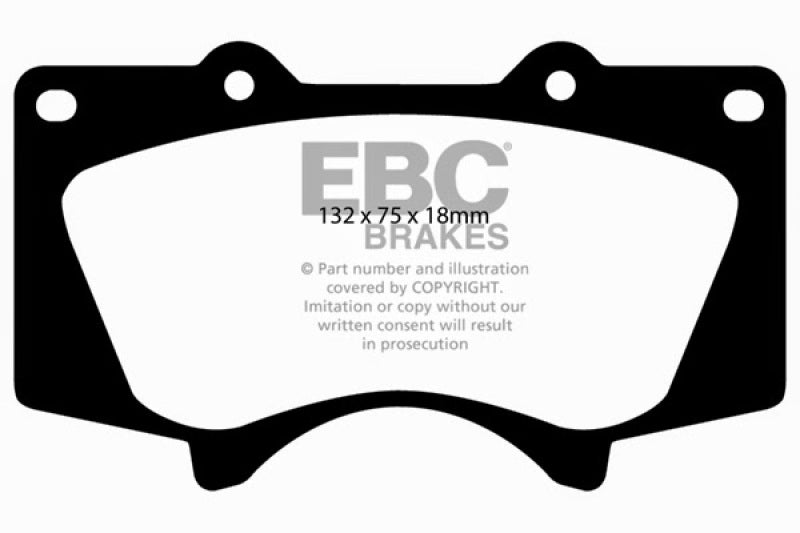 Load image into Gallery viewer, EBC 10+ Lexus GX460 4.6 Yellowstuff Front Brake Pads
