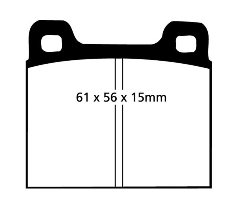 Load image into Gallery viewer, EBC 64-69 Porsche 911 2.0 (M Caliper) (Solid front rotor) Yellowstuff Front Brake Pads
